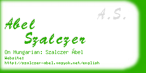 abel szalczer business card